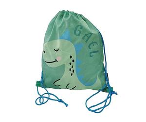 MI SORPRESA Mochila Bolsa Cuerdas Personalizada con nombre Mochila de Cordones Personalizable REGALO NIÑO NIÑA (DINOSAURIO)