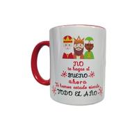 MI SORPRESA Taza de Cerámica con Frase Reyes Magos : No te Hagas el Bueno Ahora, te Hemos Estado Viendo Todo el año Taza NAVIDEÑA 350ml