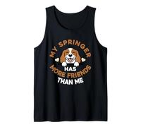 Mi Springer Spaniel Inglés Tiene más Amigos Que yo Camiseta sin Mangas