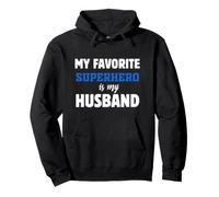 Mi superhéroe Favorito es mi Esposo Orgulloso Hombre de Familia Retro Sudadera con Capucha