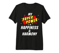 Mi Superpoder es la Felicidad y la armonía al Estilo cómico Camiseta Premium