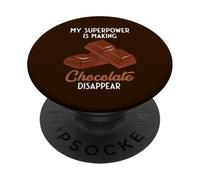 Mi Superpoder está Haciendo Desaparecer el Chocolate PopSockets PopGrip Adhesivo
