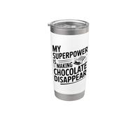 Mi superpoder está haciendo desaparecer el chocolate Vaso térmico de acero inoxidable de doble pared