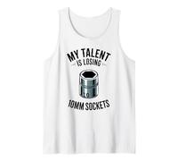 Mi Talento está perdiendo 10MM Sockets Car Guy Meme Mecánico de Coches Camiseta sin Mangas