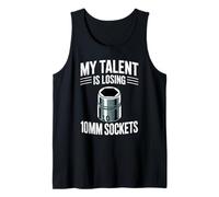 Mi Talento está perdiendo 10MM Sockets Car Guy Meme Mecánico de Coches Camiseta sin Mangas