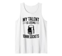 Mi Talento está perdiendo 10MM Sockets Car Guy Meme Mecánico de Coches Camiseta sin Mangas