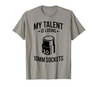 Mi Talento está perdiendo 10MM Sockets Coche Guy Coche Divertido Mecánico Camiseta