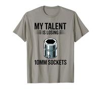 Mi Talento está perdiendo 10MM Sockets Coche Guy Coche Divertido Mecánico Camiseta
