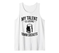Mi Talento está perdiendo 10MM Sockets Coche Guy Coche Divertido Mecánico Camiseta sin Mangas