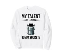 Mi Talento está perdiendo 10MM Sockets Coche Guy Coche Divertido Mecánico Sudadera