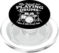 Mi Talento para Tocar la batería fue un Regalo de Dios PopSockets PopGrip para MagSafe