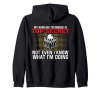 Mi técnica de Bolos es Top Secret Funny Bowling Bowler Sudadera con Capucha