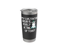 Mi temor existencial realmente está actuando hoy Unicornio Vaso térmico de acero inoxidable de doble pared