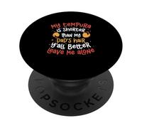 Mi Temperamento es más Corto Que el Pelo de mi papá japonés Tempura Fan PopSockets PopGrip Adhesivo