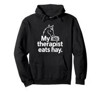 Mi Terapeuta Come heno Divertido Amante del Caballo Diciendo Sudadera con Capucha