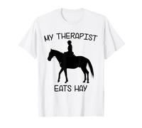Mi Terapeuta Come heno | Funny Horses Camiseta