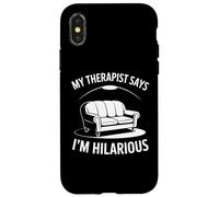 Mi terapeuta dice que soy una broma hilarante Psiquiatra Sarcasmo Carcasa para iPhone X/XS