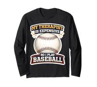 Mi Terapeuta es expansivo, así Que Juego Terapia de Jugador de béisbol Manga Larga