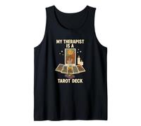 Mi Terapeuta es una baraja de Tarot Bruja Divertida Camiseta sin Mangas