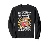 Mi terapeuta me dijo que aceptara mis errores... así que soy Cats Sudadera