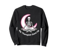 Mi Terapeuta renunció a meditar Esqueleto Yoga Luna Sudadera