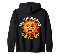 Mi Terapeuta se DIO por vencido con mi Divertido Sol Retro Vintage Sudadera con Capucha