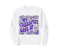 Mi Terapeuta se DIO por vencido Conmigo, Divertido Esqueleto Vintage Retro de los 70 Sudadera