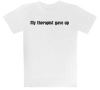 Mi Terapeuta Se Rindió Camiseta Blanca para Niños Camiseta De Manga Corta para Niños Kids White tee Children Short Sleeve T-Shirt