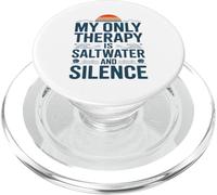 Mi Terapia es Agua Salada y Silencio Playa Ropa Casual de Verano PopSockets PopGrip para MagSafe