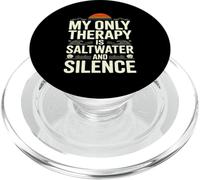 Mi Terapia es Agua Salada y Silencio Playa Ropa Casual de Verano PopSockets PopGrip para MagSafe