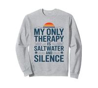 Mi Terapia es Agua Salada y Silencio Playa Ropa Casual de Verano Sudadera