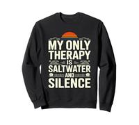 Mi Terapia es Agua Salada y Silencio Playa Ropa Casual de Verano Sudadera