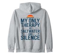 Mi Terapia es Agua Salada y Silencio Playa Ropa Casual de Verano Sudadera con Capucha