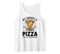 Mi Terapia es Pizza, Divertida, atención Plena, Gourmet, Yoga, Humor Camiseta sin Mangas