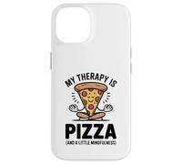 Mi Terapia es Pizza, Divertida, atención Plena, Gourmet, Yoga, Humor Carcasa para iPhone 14