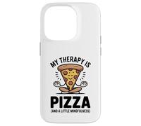 Mi Terapia es Pizza, Divertida, atención Plena, Gourmet, Yoga, Humor Carcasa para iPhone 14 Pro