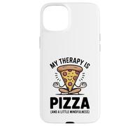 Mi Terapia es Pizza, Divertida, atención Plena, Gourmet, Yoga, Humor Carcasa para iPhone 15 Plus