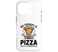 Mi Terapia es Pizza, Divertida, atención Plena, Gourmet, Yoga, Humor Carcasa para iPhone 16 Pro