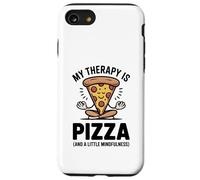 Mi Terapia es Pizza, Divertida, atención Plena, Gourmet, Yoga, Humor Carcasa para iPhone SE (2020) / 7/8
