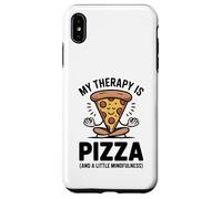 Mi Terapia es Pizza, Divertida, atención Plena, Gourmet, Yoga, Humor Carcasa para iPhone XS MAX