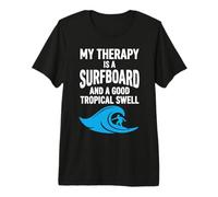Mi Terapia es Tabla de Surf y oleaje Tropical Divertido Surf Camiseta Premium