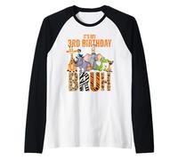Mi Tercer cumpleaños Bruh 3 años Zookeeper Animal Zoo Squad Camiseta Manga Raglan
