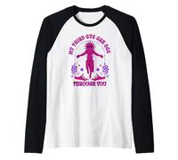 Mi Tercer Ojo Puede Ver a través de ti Humor Espiritual Camiseta Manga Raglan