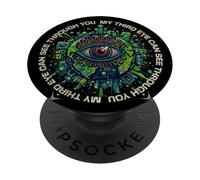 Mi Tercer Ojo Puede Ver a través de ti Humor Espiritual PopSockets PopGrip Adhesivo