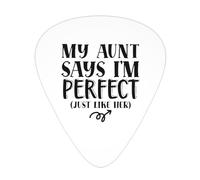 Mi tía dice que soy perfecta como ella Púas de guitarra Paquete de 12 púas para bajo de guitarra