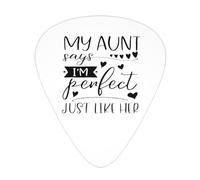 Mi tía dice que soy perfecta como ella Púas de guitarra Paquete de 12 púas para bajo de guitarra