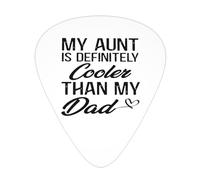 Mi tía es definitivamente más genial que mi papá Púas de guitarra Paquete de 12 púas para bajo