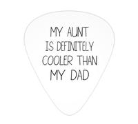 Mi tía es definitivamente más genial que mi papá Púas de guitarra Paquete de 12 púas para bajo