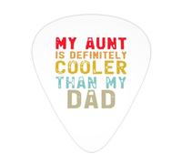 Mi tía es definitivamente más genial que mi papá Púas de guitarra Paquete de 12 púas para bajo