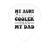 Mi tía es definitivamente más genial que mi papá Púas de guitarra Paquete de 12 púas para bajo